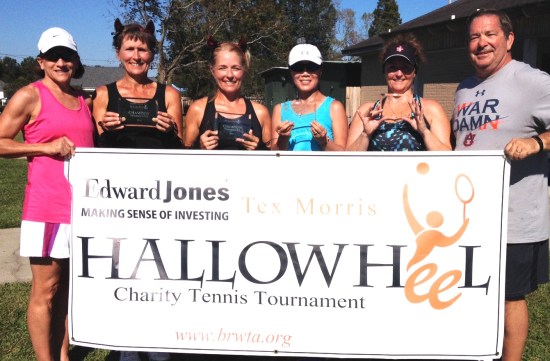 Title Sponsors Cindy and Tex Morris pictured (l-r) with 3.5 Women's Champions Alena Prejean / Renee Simoneaux and Finalists Meng Depriest and Corina Melancon